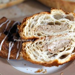 White Lotus Farms - Inside of Coffee Cream Croissant ($4) - I like the cream: very strong coffee flavor. The croissant part is just fine.