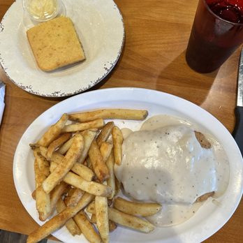 Burger Claim and more - Chicken fried steak and fries. The cornbread had green chili. - Burgers Near Me - Belfair, Washington Burger Claim and more - Chicken fried steak and fries. The cornbread had green chili. - Burgers Near Me - Belfair, Washington
