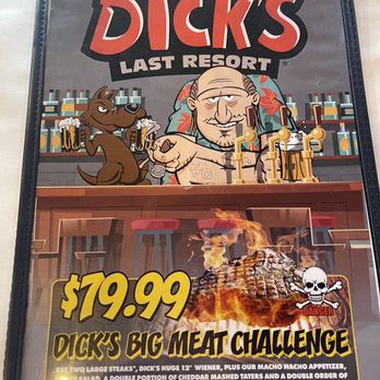 Dick's Last Resort - Pigeon Forge - the MENU COVER - American Near Me - Pigeon Forge, Tennessee