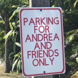 Andrea and Friends Antique Mall - Parking sign
