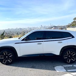 Jet Black Tint & Glass - Finished window tint on a white SUV from Jet Black Tint in San Francisco.