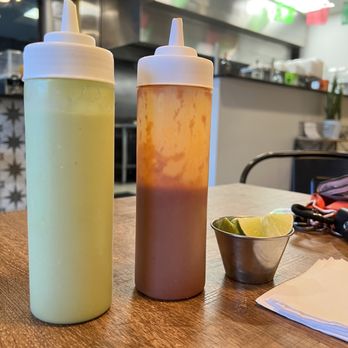 Taqueria Testal - two condiments on a table - Mexican Near Me - Duluth, Georgia