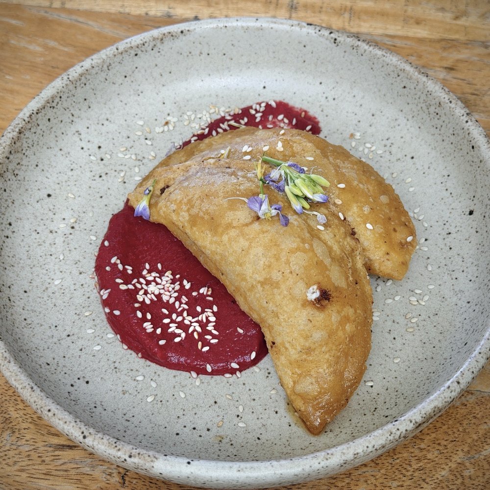 Tal Palo - Fried Quesadillas with Beet Mole - Cafes Near Me - Los Altos, California Tal Palo - Fried Quesadillas with Beet Mole - Cafes Near Me - Los Altos, California
