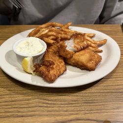 Fish & chips - their specialty.