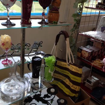 Stoney Acres Winery - a display of glassware - Wineries Near Me - Alpena, Michigan Stoney Acres Winery - a display of glassware - Wineries Near Me - Alpena, Michigan