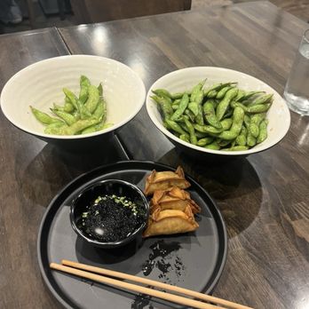 Okiboru Tsukemen & Ramen - Truffle Garlic Edamame, Crispy Gyoza - Ramen Near Me - Sandy Springs, Georgia Okiboru Tsukemen & Ramen - Truffle Garlic Edamame, Crispy Gyoza - Ramen Near Me - Sandy Springs, Georgia