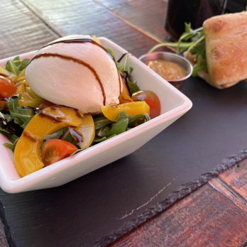 Tapas & Beers - Delicious Peach Burrata Salad - French Near Me - San Diego, California Tapas & Beers - Delicious Peach Burrata Salad - French Near Me - San Diego, California