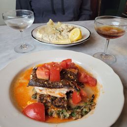 Wood fired Ling COD and the Crab Pappardelle Pasta! Outstanding.