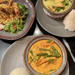 PANANG CURRY, GREEN CURRY, Soft Shell Crab Mango Salad PANANG CURRY, GREEN CURRY, Soft Shell Crab Mango Salad