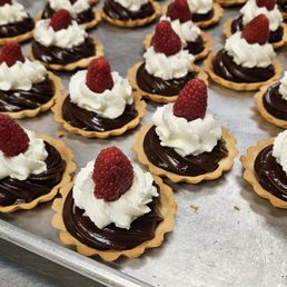 Chocolate tarts made in class