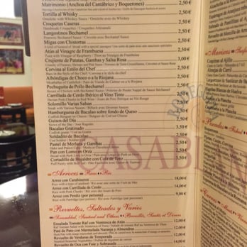 Casablanca - Menu - Spanish Near Me - Seville, SE