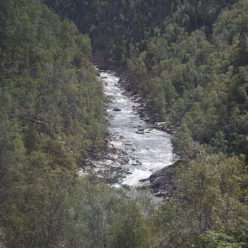 Flåmsbana - A View of Rushing Water Below the Tracks - Public Transportation Near Me - Myrdal, 14