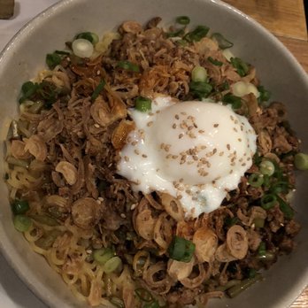 Take31 - Stir-Fried Garlic Stem & Pork Noodles 8/10 - Korean Near Me - New York, New York