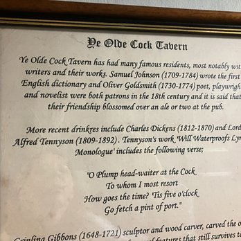 Ye Olde Cock Tavern - Pubs Near Me - London, XGL