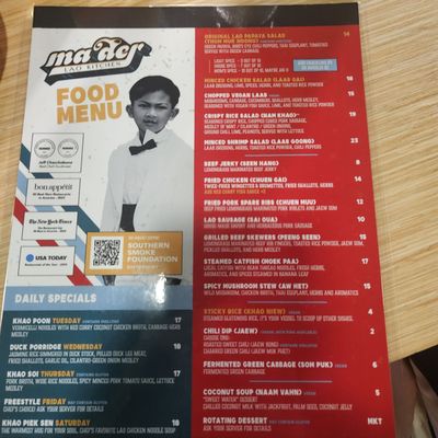 Menu photo 2 Ma Der Lao Kitchen Oklahoma City, OK Menu photo 2 Ma Der Lao Kitchen Oklahoma City, OK