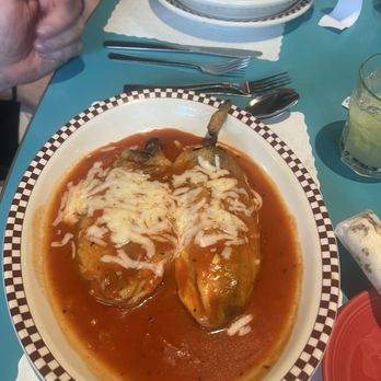 Red Iguana 2 - Cheese and Rajas De Chile Poblano, Onion and Tomatoes - Mexican Near Me - Salt Lake City, Utah