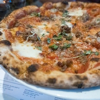 Sixty Vines - spicy sausage pizza - New American Near Me - Plano, Texas Sixty Vines - spicy sausage pizza - New American Near Me - Plano, Texas