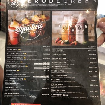 Zero Degrees - Bubble Tea Near Me - Cypress, Texas