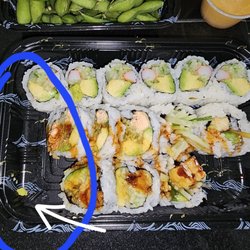 Mr. Sushi Japanese Restaurant - I thought some of it would leak onto my rolls but it didn't. I can't have spice; I get heartburn and I dont like spice.