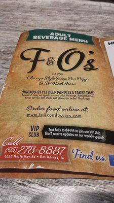 Menu photo 3 F & O's - Felix and Oscar's Des Moines, IA Menu photo 3 F & O's - Felix and Oscar's Des Moines, IA
