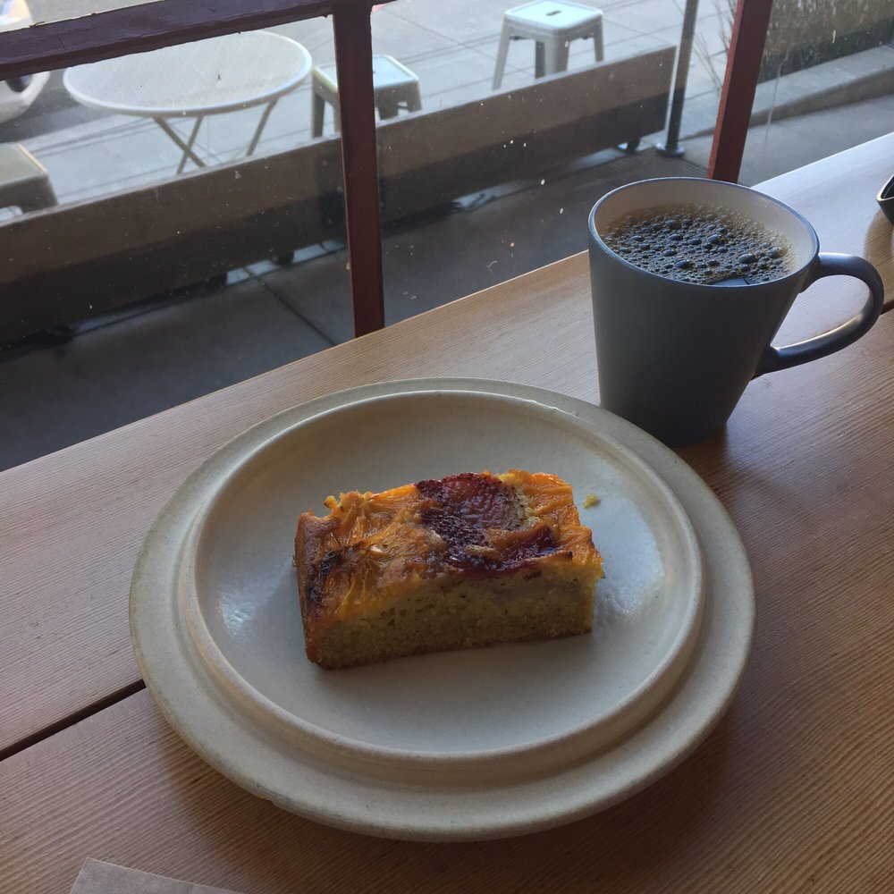 Standard Fare - orange olive oil cake + cup of Ruby's roast coffee! - Coffee & Tea Near Me - Berkeley, California Standard Fare - orange olive oil cake + cup of Ruby's roast coffee! - Coffee & Tea Near Me - Berkeley, California