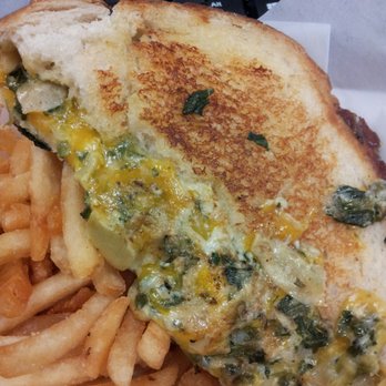 Two For The Road - Spinach and artichoke grilled cheese - Food Trucks Near Me Two For The Road - Spinach and artichoke grilled cheese - Food Trucks Near Me