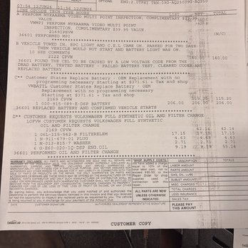 Kempthorn Volkswagen - After repair car cuts off less than 5 miles Now new inspection with new code after told car was in great condition - Body Shops Near Me - Canton, Ohio Kempthorn Volkswagen - After repair car cuts off less than 5 miles Now new inspection with new code after told car was in great condition - Body Shops Near Me - Canton, Ohio