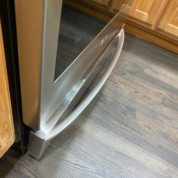 Oc Flooring - What we saw when we got home and saw the floors for the first time. Drawer shoved in and won't align properly. - Flooring Near Me - Bellevue, Washington Oc Flooring - What we saw when we got home and saw the floors for the first time. Drawer shoved in and won't align properly. - Flooring Near Me - Bellevue, Washington