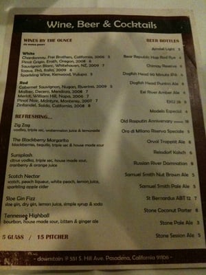 Menu photo 7 The Athenaeum Pasadena, CA Menu photo 7 The Athenaeum Pasadena, CA