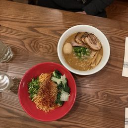 Soupless tantanmen and akahoshi miso