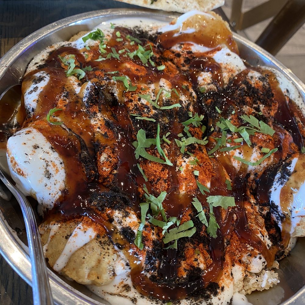 Yantra Kitchen - Yantra Papdi Chaat - not really my thing- but probably just a preference thing- ive never had this dish before- fyi it's a cold dish - Indian Near Me - Artesia, California