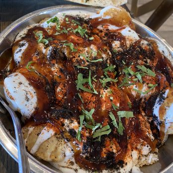 Yantra Kitchen - Yantra Papdi Chaat - not really my thing- but probably just a preference thing- ive never had this dish before- fyi it's a cold dish - Indian Near Me - Artesia, California