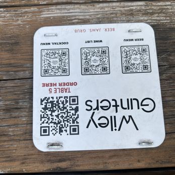 Wiley Gunters - If you eat outside you can order your food using a QR code for faster service. It's pretty nice on game days. - Burgers Near Me - Baltimore, Maryland