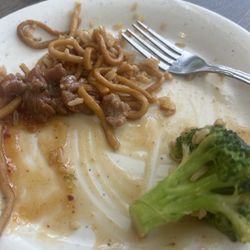 China Buffet - This what's left. Broccoli was perfect as well.
