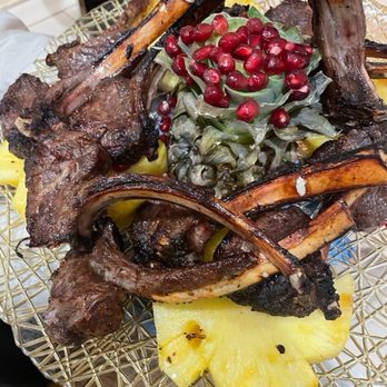 Robert's Catering Service - Lamb chops cooked to order on the charcoal barbecue courtesy of Roberts Catering - Caterers Near Me - Burbank, California