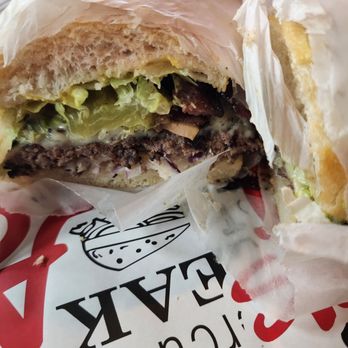 AJ's Sandwiches - pastrami burger (small amounts of jerky pastrami) - Sandwiches Near Me - Yuba City, California