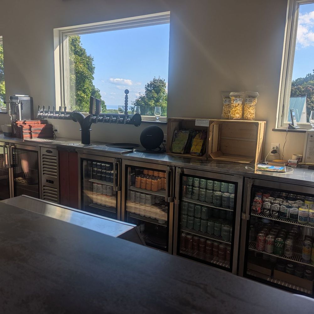 Apfelhaus Cidery - My view from the bar - Cideries Near Me - Bayfield, Wisconsin Apfelhaus Cidery - My view from the bar - Cideries Near Me - Bayfield, Wisconsin