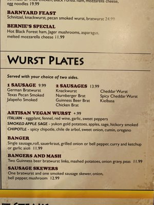 Menu photo 2 Wurst Haus Lake Jackson, TX
