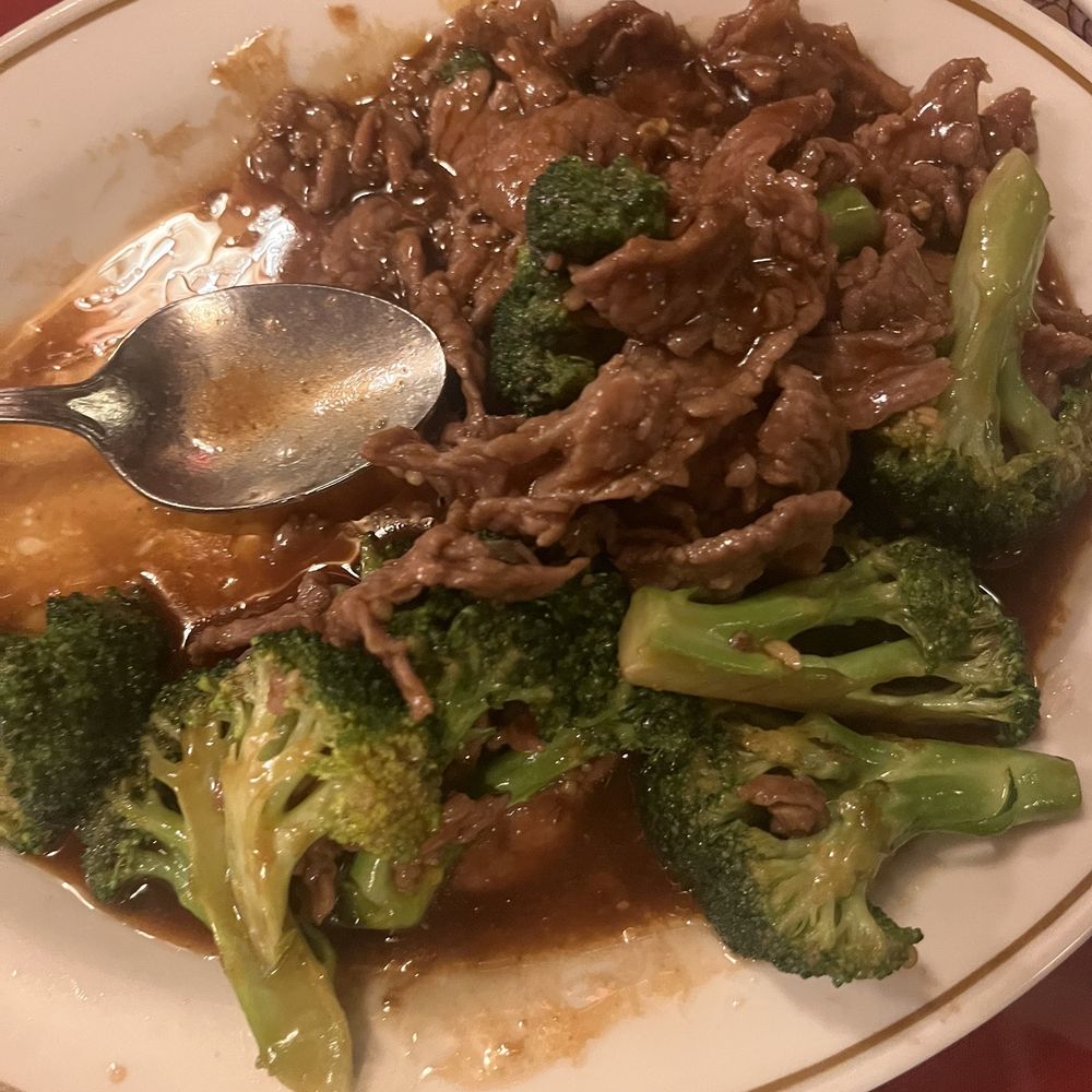 Partially eaten Beef and Broccoli Partially eaten Beef and Broccoli