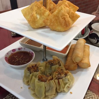 Thai Pattaya Restaurant - Part of the Appetizer platter - Bubble Tea Near Me - Akron, Ohio