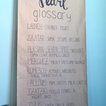 Pearl - Awesome glossary for what some things are on the menu - Bars Near Me - Petaluma, California