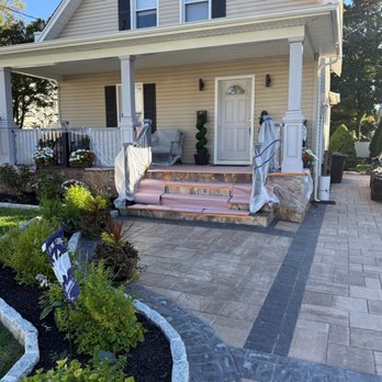 Monk's Home Improvements - Before - Unpainted columns and door - Painters Near Me - Morristown, New Jersey Monk's Home Improvements - Before - Unpainted columns and door - Painters Near Me - Morristown, New Jersey