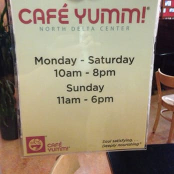 Cafe Yumm! - North Delta Center - Hrs of operation - Vegetarian Near Me - Eugene, Oregon