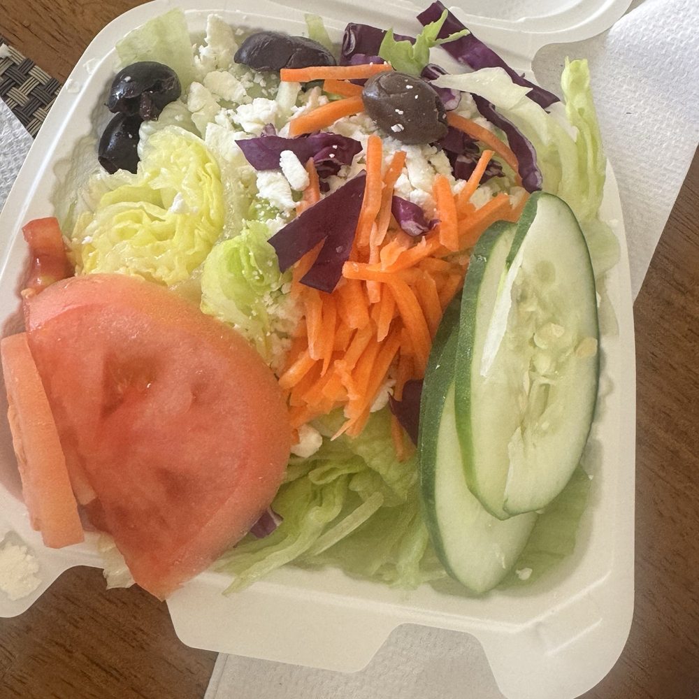Super Gyros & Salads - Side salad with feta and olives all over - Greek Near Me - Honolulu, Hawaii Super Gyros & Salads - Side salad with feta and olives all over - Greek Near Me - Honolulu, Hawaii