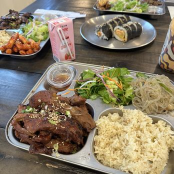 Big Sister's Kitchen - Pork ribs with fried rice and japchae - Barbeque Near Me - Duluth, Georgia
