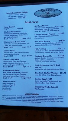 Menu photo 5 Eagle Grille and Millers Dockside Boca Grande, FL Menu photo 5 Eagle Grille and Millers Dockside Boca Grande, FL