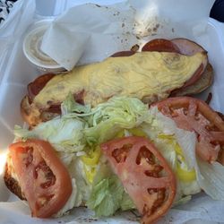 Original Spaghetti & Sub House - The Cousin Vinnie. It looks messy but it's delicious!