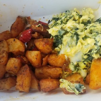 Both Ways Cafe & Catering - Havarti and spinach scramble with potatoes - Breakfast & Brunch Near Me - Seattle, Washington Both Ways Cafe & Catering - Havarti and spinach scramble with potatoes - Breakfast & Brunch Near Me - Seattle, Washington