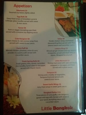 Menu photo 8 Little Bangkok Grand Forks, ND