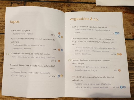 Menu photo 5 Agreste Barcelona, B